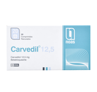 CARVEDIL 12.5 MG 20 COMPRIMIDOS