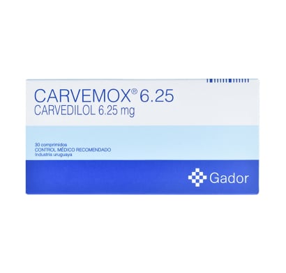 Carvemox 6.25 mg 30 Comprimidos