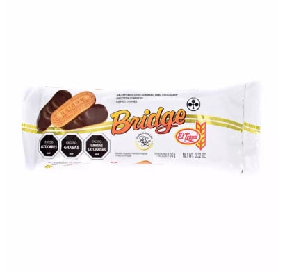 Galletas Bridge Bañadas En Chocolate 100 G