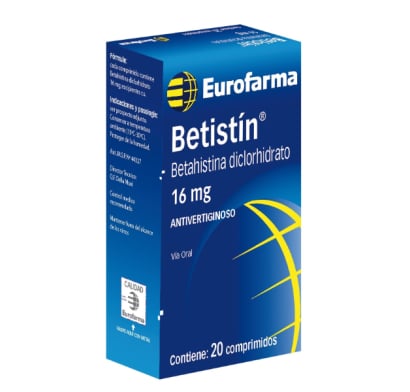 Betistin 16 Mg 20 Comprimidos