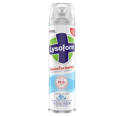 DESODORANTE DE AMBIENTES DESINFECTANTE LYSOFORM AIRE DE MONTAÑA 360 CC