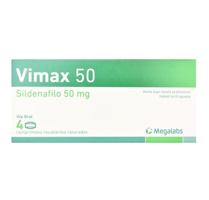 Vimax 50 mg Comprimidos Recubiertos Ranurados