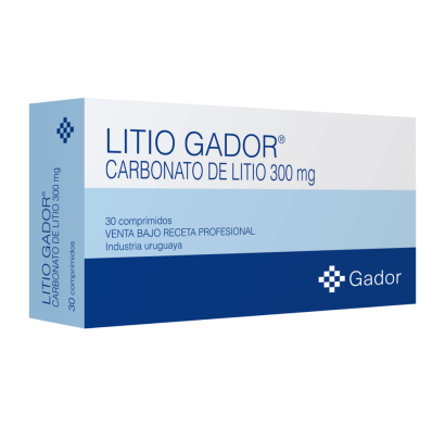 Litio Gador 300 Mg 30 Comprimidos