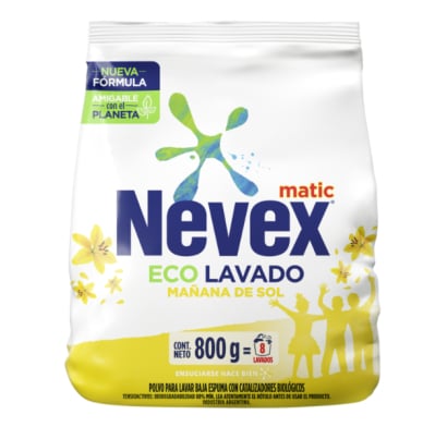 Jabón En Polvo Para Ropa Nevex Mañanas Del Sol 800 G