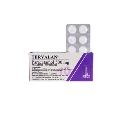Tervalan 500 Mg 10 Comprimidos