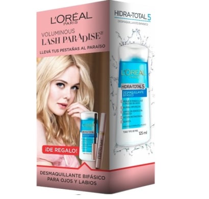 Pack L'oréal Paris Máscara De Pestañas Lash Paradise + Desmaquillante Bifásico 125 Ml 