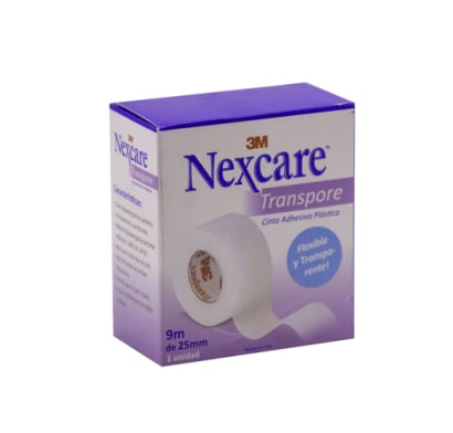 Cinta Leuco Transpore Nexcare 2,5 Cm X 9 M