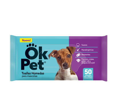 Toallitas Húmedas Ok Pet 50 Unidades