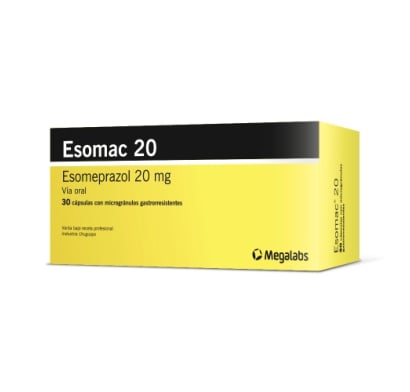 Esomac 20 Mg 30 Cápsulas Gastrorresistentes 