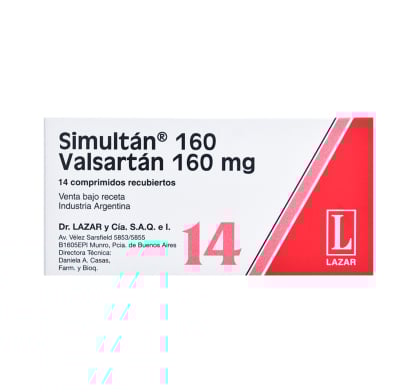 Simultan 160 Mg 14 Comprimidos