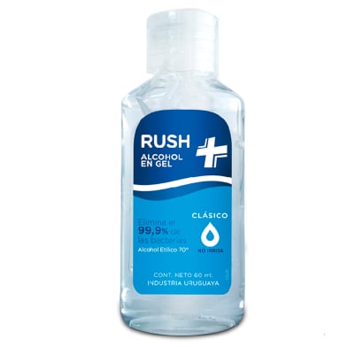 Alcohol En Gel Rush Clásico 60 Ml