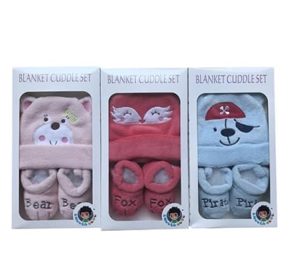 Set Gorro Y Escarpines De Polar Akas 0 A 6 Meses