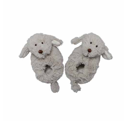 Pantuflas De Plush Storki Con Sonajero Diseño Perro 0 A 3 Meses