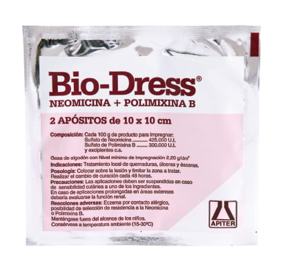 Apósitos Bio Dress 10x10cm 2 Unidades
