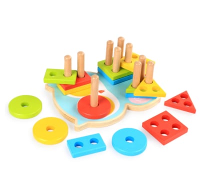 JUEGO DE MADERA ENCASTRE AGUJERITOS - 16