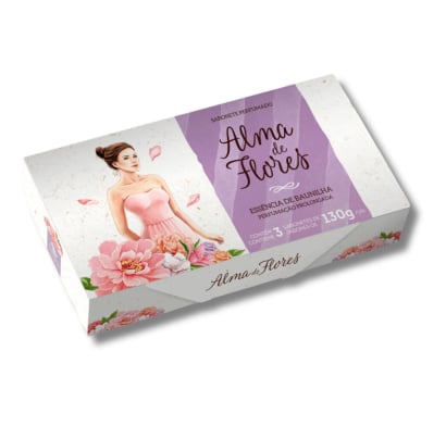 Set Alma De Flores Jabón En Barra Vainilla 130 G 3 Unidades