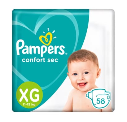 Pañales Pampers Confort Sec Xg 58 Unidades