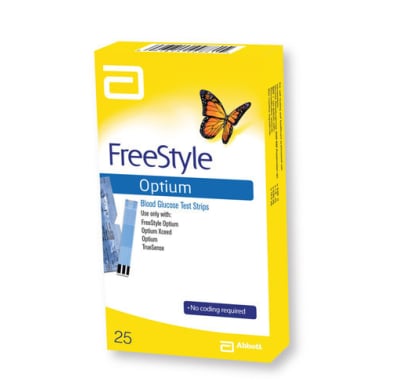 TIRAS OPTIUM FREESTYLE 25 UNIDADES