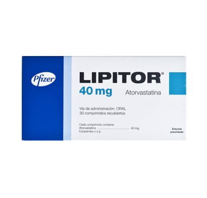 Lipitor 40 Mg 30 Tabletas