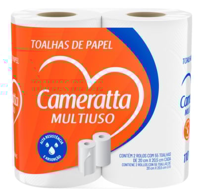 Rollo De Cocina Cameratta 55 Hojas 2 Rollos