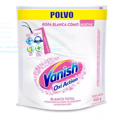 Jabón En Polvo Para Ropa Vanish White Doypack 450 Ml