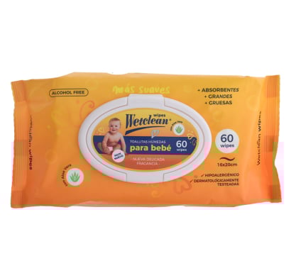 TOALLITAS HÚMEDAS WETCLEAN X 60 UNIDADES