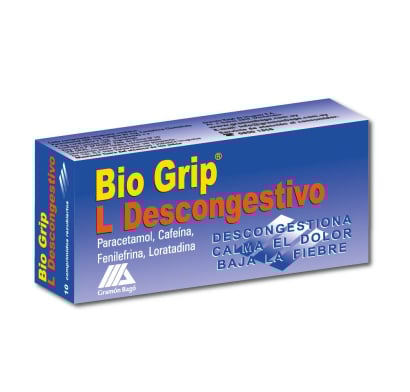 Bio Grip L Descongestivo 10 Comprimidos