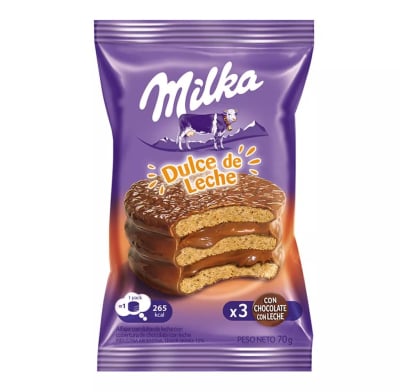Alfajor Milka Triple Dulce De Leche 70 G