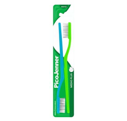 Cepillo De Dientes Pico Jenner Medio Plus 2 Unidades