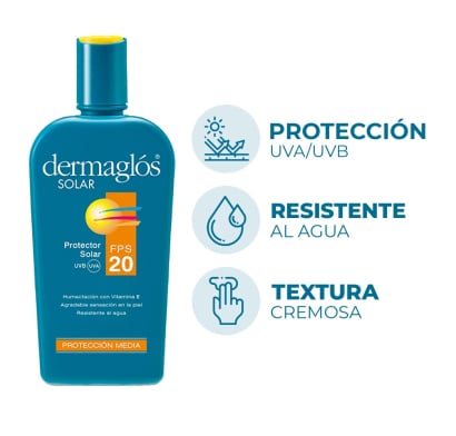Protector Solar Dermaglós FPS20 250 ml