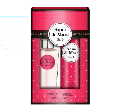Gift Box Perfume Aqua Di Mare N°3 100 Ml + Desodorante 150 Ml