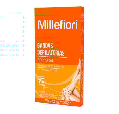 Bandas Depilatorias Corporal Millefiori Normal 12 Unidades
