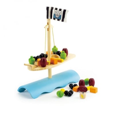 Barco Pirata Con Juego Didáctico Hape De Madera