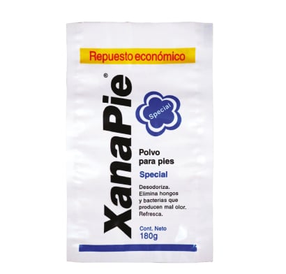 Bolsa De Repuesto Talco Pédico Xanapie Special 180 G