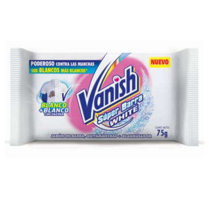 Jabón Para Ropa Vanish White 75 G