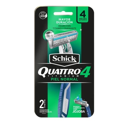Afeitadora Schick Quattro Men 2 Unidades