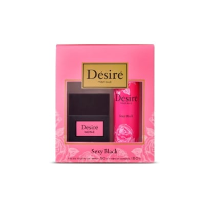 PERFUME DESIRE SEXY BLACK EDT 50ML +Â  DESODORANTE 1EDT 50ML