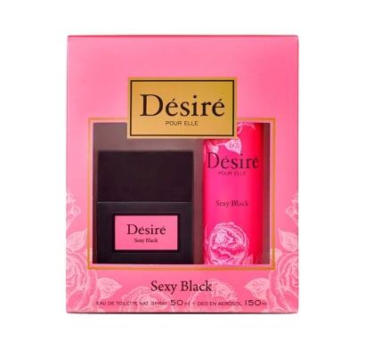 Perfume Désiré Sexy Black Edt 50 Ml + Desodorante 1 Edt 50 Ml