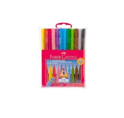 Marcadores Faber Castell Grip 12 Unidades