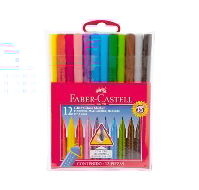Marcadores Faber Castell Grip 12 Unidades