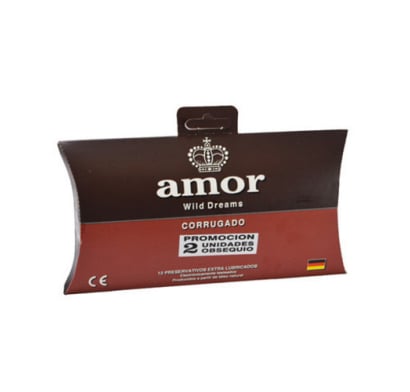 PRESERVATIVO AMOR CROWLING MARRON X12 UNIDADES.