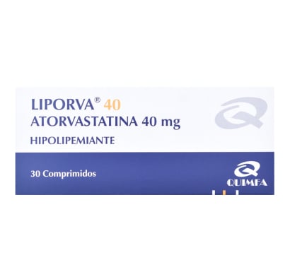 Liporva 40 Mg 30 Comprimidos