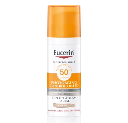 Protector Solar Eucerin Sun Crema Con Color Fps50 50 Ml