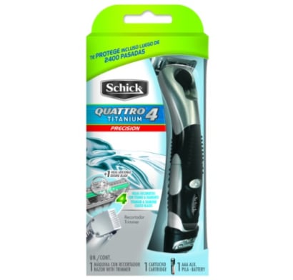 Afeitadora Schick Quattro Titanium Con Corta Patillas
