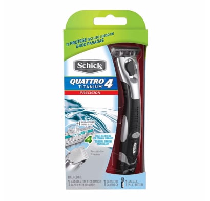 Afeitadora Schick Quattro Titanium Con Corta Patillas