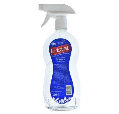 Alcohol Antiséptico Cristal 70% 600 Ml