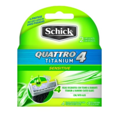 Afeitadora Quattro Titanium 2 Unidades