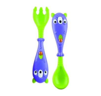 Set De Tenedor Y Cuchara Nuby Monster