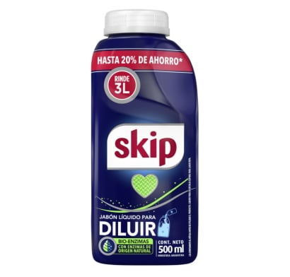 Jabón Líquido Para Ropa Skip Diluible 500 Ml 