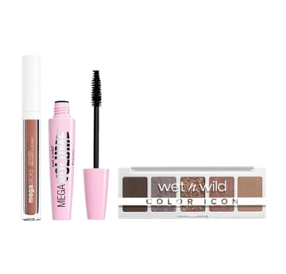 Combo Wet And Wild Sombra De Ojos Color Icon Camo - Flaunt, Máscara De Pestañas Mega Volume Very Black y Labial Gloss Nude Mood